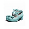 Cross Buckle Blue Bowknot Lolita High Heel Shoes