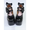 Cute Lace Bowknot Black Matte Sweet Lolita Super High Heel Shoes