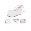 Cute Round-toe Shallow Mouth Bowknot Lolita Middle Heels Shoes