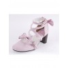 Pink 2.5" Heel High Cute Patent Leather Point Toe Cross Straps Platform Women Lolita Shoes