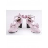 Pink 2.5" Heel High Cute Patent Leather Point Toe Cross Straps Platform Women Lolita Shoes