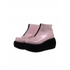 Pink 3.1" Heel High Lovely Polyurethane Round Toe Ankle Straps Platform Lady Lolita Shoes