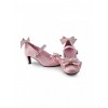 Pink Bow Lovely Bride Shoes