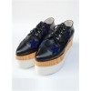 Pointed-toe Lolita Dark Blue Star Pattern Super High Heel Shoes