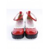 Red 2.2" High Heel Gorgeous Polyurethane Round Toe Ankle Straps Platform Girls Lolita Shoes