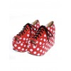 Red 3.9" Heel High Elegant PU Point Toe Cross Straps Platform Lady Lolita Shoes