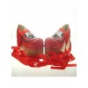 Red 3.9" Heel High Beautiful Patent Leather Round Toe Ankle Straps Platform Women Lolita Shoes