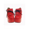 Red 3.9" Heel High Sexy Patent Leather Point Toe Ankle Straps Platform Girls Lolita Shoes