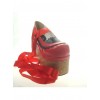 Red 3.9" Heel High Beautiful Patent Leather Round Toe Ankle Straps Platform Women Lolita Shoes