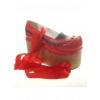 Red 3.9" Heel High Beautiful Patent Leather Round Toe Ankle Straps Platform Women Lolita Shoes