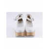 White 3.1" High Heel Adorable Polyurethane Pointed Toe Ankle Straps Platform Girls Lolita Shoes