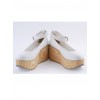 White 3.1" High Heel Adorable Polyurethane Pointed Toe Ankle Straps Platform Girls Lolita Shoes