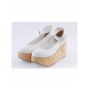 White 3.1" High Heel Adorable Polyurethane Pointed Toe Ankle Straps Platform Girls Lolita Shoes