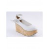 White 3.1" High Heel Adorable Polyurethane Pointed Toe Ankle Straps Platform Girls Lolita Shoes