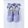 T-shaped Buckles Violet Matte Bowknot Lolita High Heel Shoes