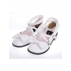 White 1.0" Heel High Adorable Polyurethane Point Toe Ankle Straps Platform Girls Lolita Shoes