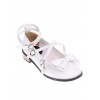 White 1.0" Heel High Adorable Polyurethane Point Toe Ankle Straps Platform Girls Lolita Shoes