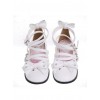 White 1.0" Heel High Cute Suede Round Toe Bow Platform Girls Lolita Shoes