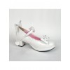 White 1.8" Heel High Lovely PU Point Toe Bow Decoration Platform Girls Lolita Shoes