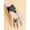 Black Lace Gothic Lolita Bracelet And Ring Set