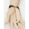 Black Lace Palace Style Gothic Lolita Wrist Strap And Ring Set