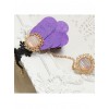 Black Lace Purple Decorate Lolita Wrist Strap And Ring Set