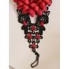 Black Lace Red Flower Girls Lolita Wrist Strap