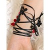 Black Lace Red Flower Girls Lolita Wrist Strap