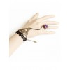 Black Lace Rose Handmade Lolita Bracelet And Ring Set