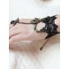 Black Lace Retro Punk Lolita Bracelet And Ring Set