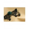 Classic Black Lace Rococo Floral Lady Lolita Bracelet And Ring Set