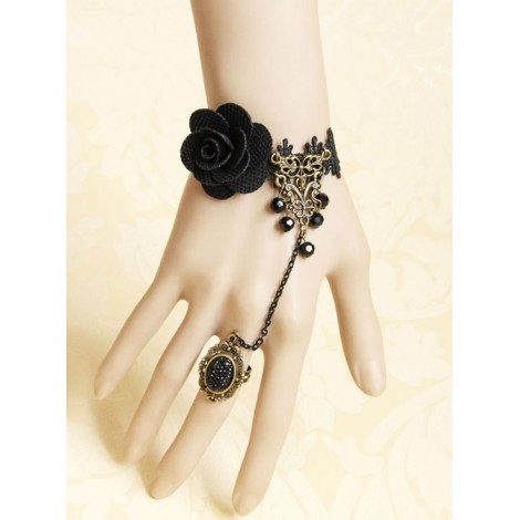 Classic Rose Bead Chain Lady Lolita Wrist Strap