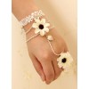 Classic White Lace Lady Lolita Bracelet And Ring Set