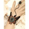 Concise Black Lace Fashion Lady Lolita Wrist Strap And Ring Set