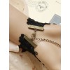 Concise Black Lace Fashion Lady Lolita Wrist Strap And Ring Set