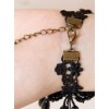 Concise Black Lace Girls Lolita Bracelet And Ring Set