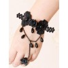 Concise Black Lace Girls Lolita Bracelet And Ring Set