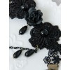 Concise Black Lace Girls Lolita Bracelet And Ring Set