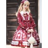 Full-blown Flowers Series Bowknot Ruffle Chiffon Sweet Lolita Long Sleeve Dress