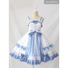 Margaret's Afternoon Tea Series Plaids Splice-color Bowknot Sweet Lolita Sling Dress