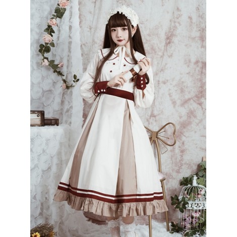 The Distant Letter Series Lapel Elegant Classic Lolita Autumn Winter Long Sleeve Dress