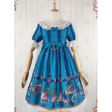 The Fairytale World Amusement Park Series OP Classic Lolita Short Sleeve Dress