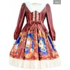 Time Machine Heart Series Classic Lolita Retro Long Sleeve Dress