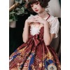 Time Machine Heart Series Printing JSK Retro Classic Lolita Sling Dress