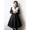 Black Cotton Classic Lolita Long Sleeve Dress