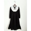 Black Cotton Classic Lolita Long Sleeve Dress