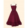 Concise Middle-waisted Classic Lolita Sling Long Dress