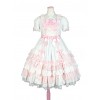 Cute Bowknot Short Sleeves Pompon Sweet Lolita Dress