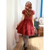 High Waist Ruffles Puff Sleeves Bowknot Sweet Lolita Dress