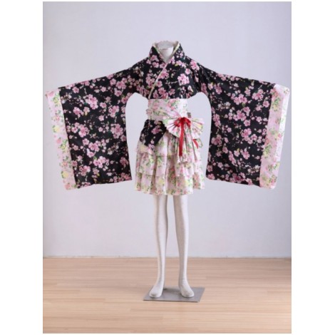 Japan Kawaii Lolita Sakura Kimono Dress Cosplay Costume